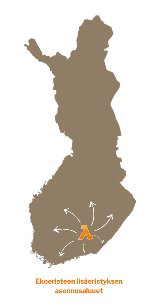 Ekoeriste lisäeristys ja eristetyön asennusalue