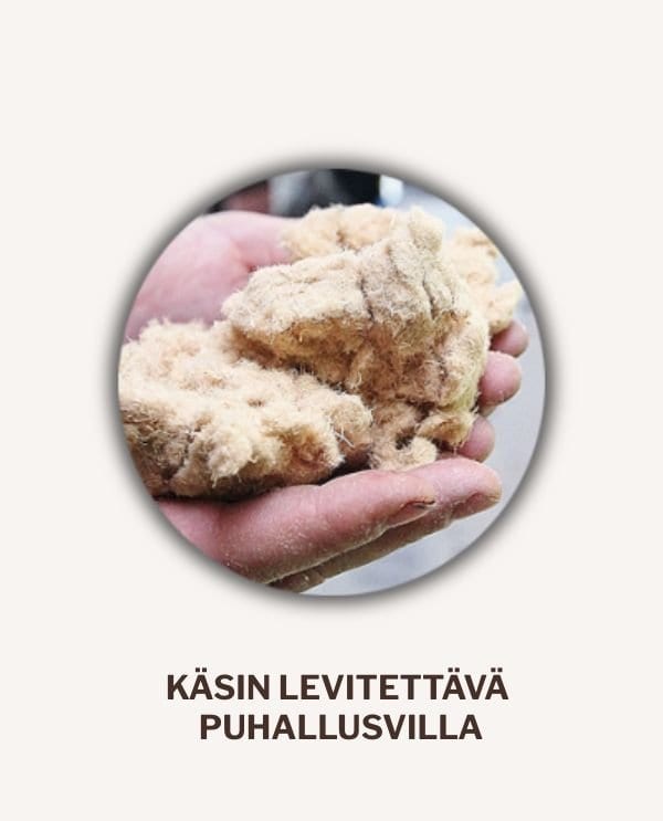 Käsin levitettävä puhallusvilla