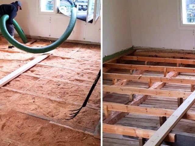 Purun imurointi avatusta alapohjasta Ekoeriste