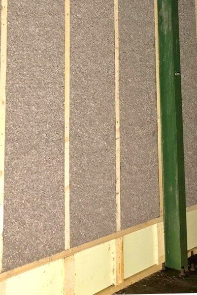 Hallin seinän eristys Porvoossa Termex-selluvillalla